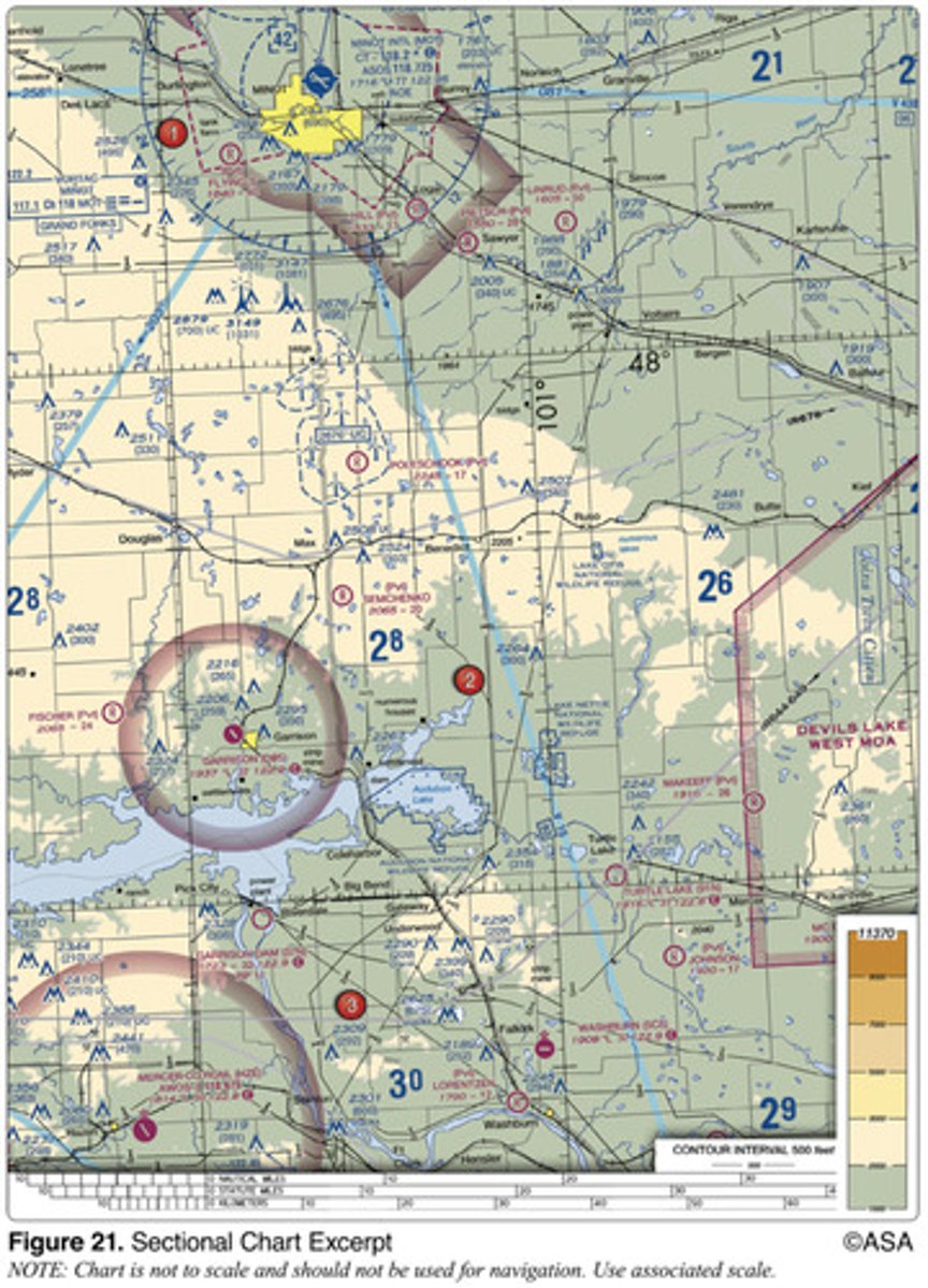 <p>2,000 feet to 2,500 feet MSL.</p><p>2 multiple choice options</p>
