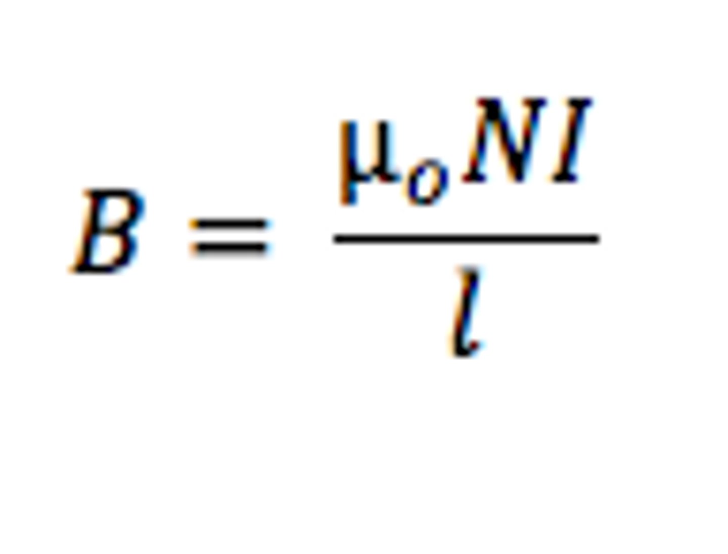 <p>where n is the number of turns and L is the length of the solenoid.</p>