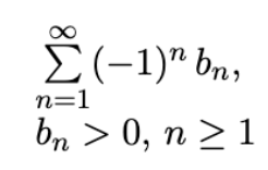 <p>Alternating Series</p>
