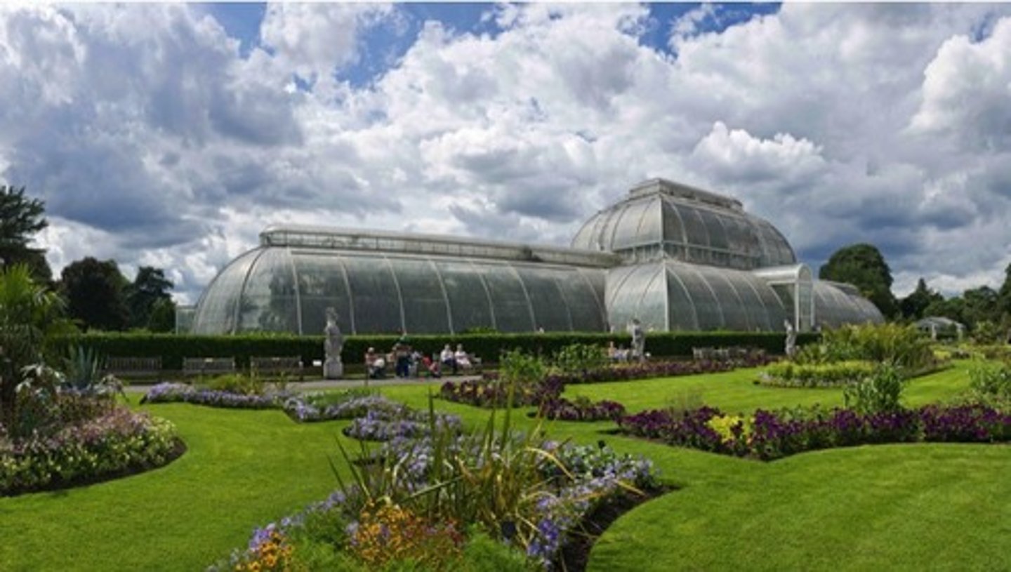 <p>a botanic garden in southwest London that houses the "largest and most diverse botanical and mycological collections in the world"</p>