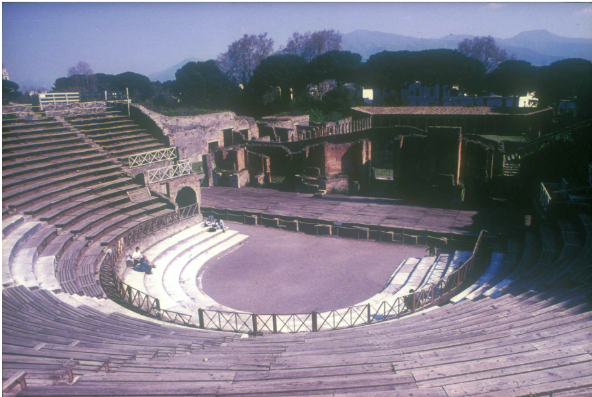 <p>The Outdoor Theatre, Pompeii</p>