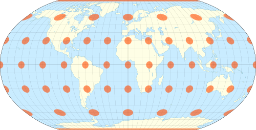 <ul><li><p>Compromise projection</p></li><li><p>Strikes a balance between preserving shape and area</p></li></ul><p></p>
