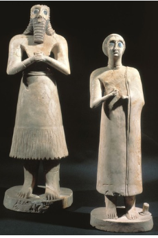 <p><span><span>What were these figures holding in their clasped hands?</span></span></p>