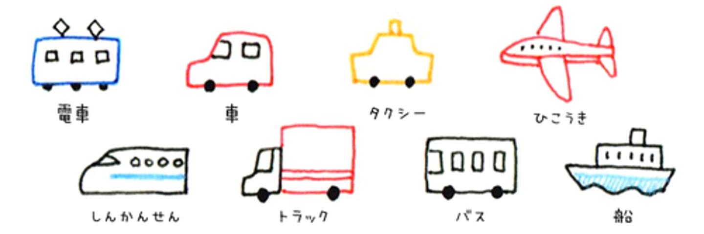 <p>by (means of transportation); with (a tool)</p>