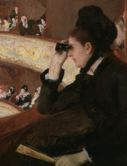 <p><span style="font-family: sans-serif">Mary Cassatt, At the Opera, 1879</span></p>