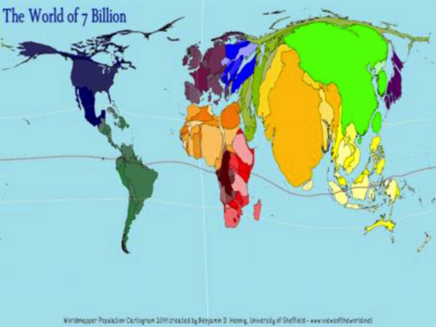 <p>a map that distorts the size of regions to represent a variable,</p>