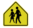 High Emphasis Warning of school, pedestrian, and bicycling activity