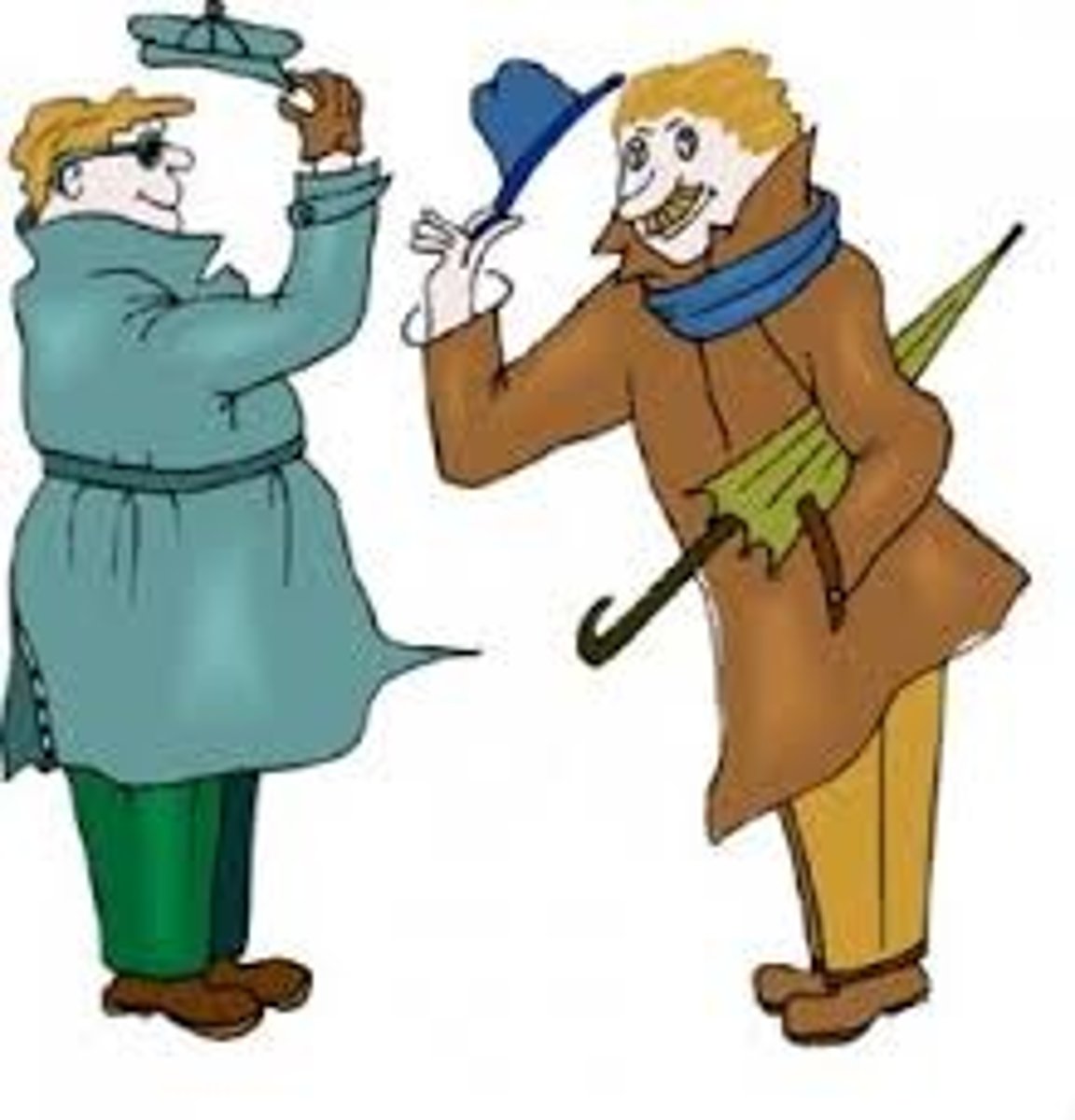 <p>sich begrüßen</p>